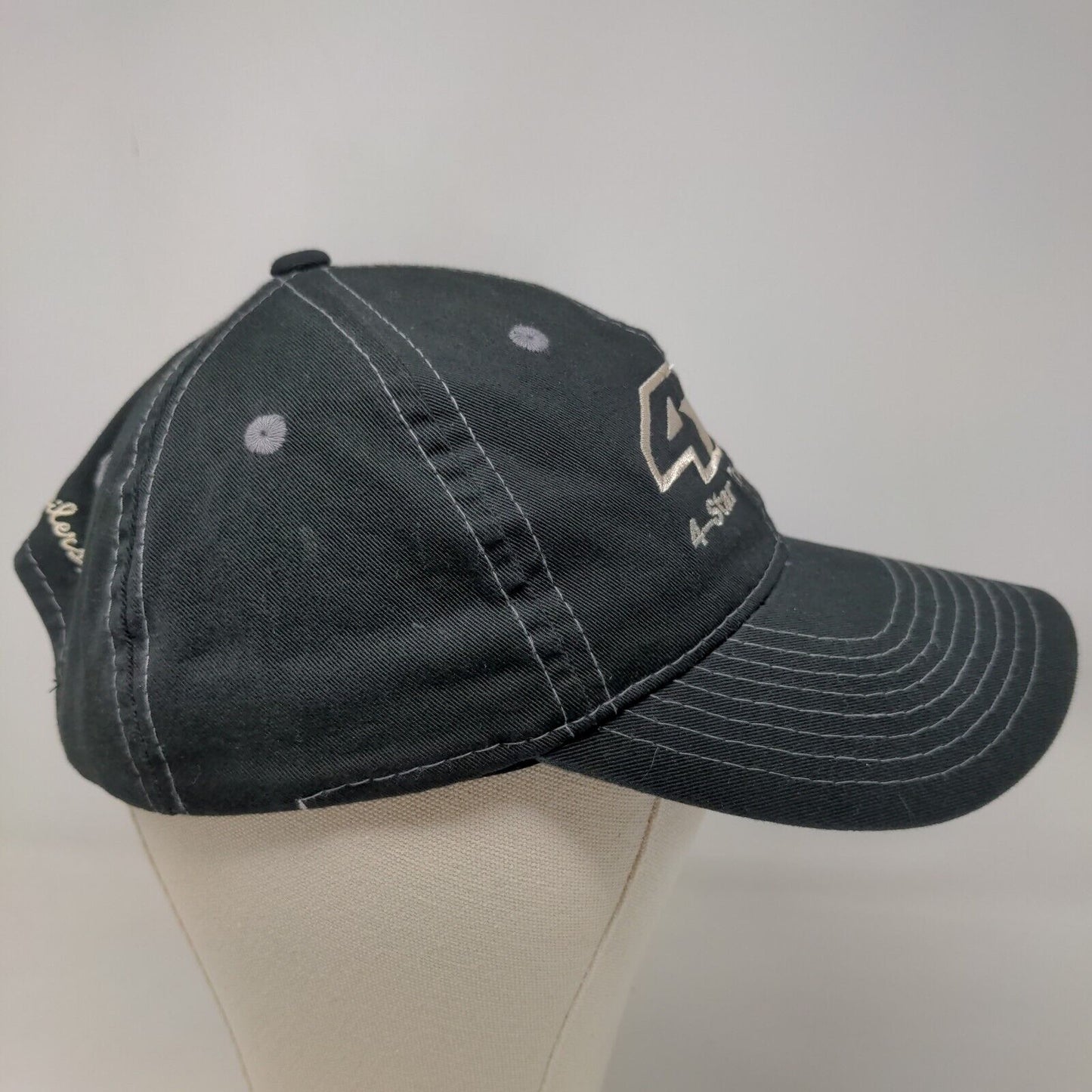 Headliner Men's Slideback Hat Black Adjustable Embroidered 4 Star Trailers Logo