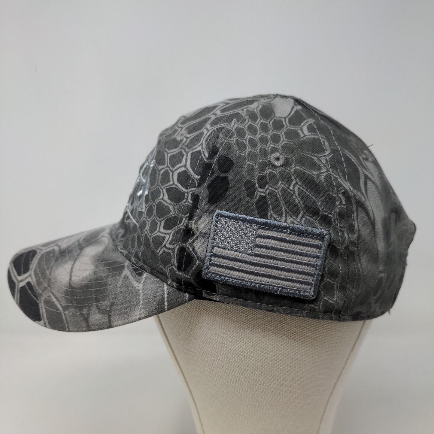 Kryptek Men's Strapback hat Gray Snake Scale Pattern Size Adult 2A 2nd Amendment