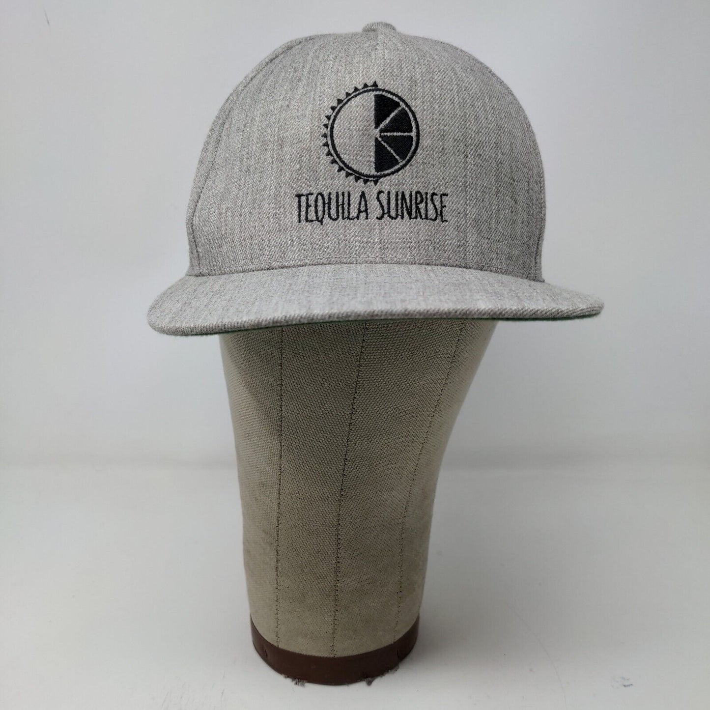 Tequila Sunrise Snapback Hat Gray Adjustable Embroidered Logo