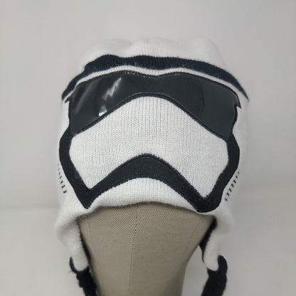 Star Wars Boys First Order Stormtrooper Knit Beanie Hat White Black