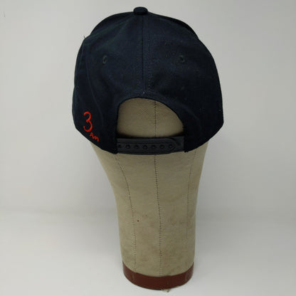 Sean John Cologne Fragrance Snapback Hat Embroidered Logo Spell Out Black