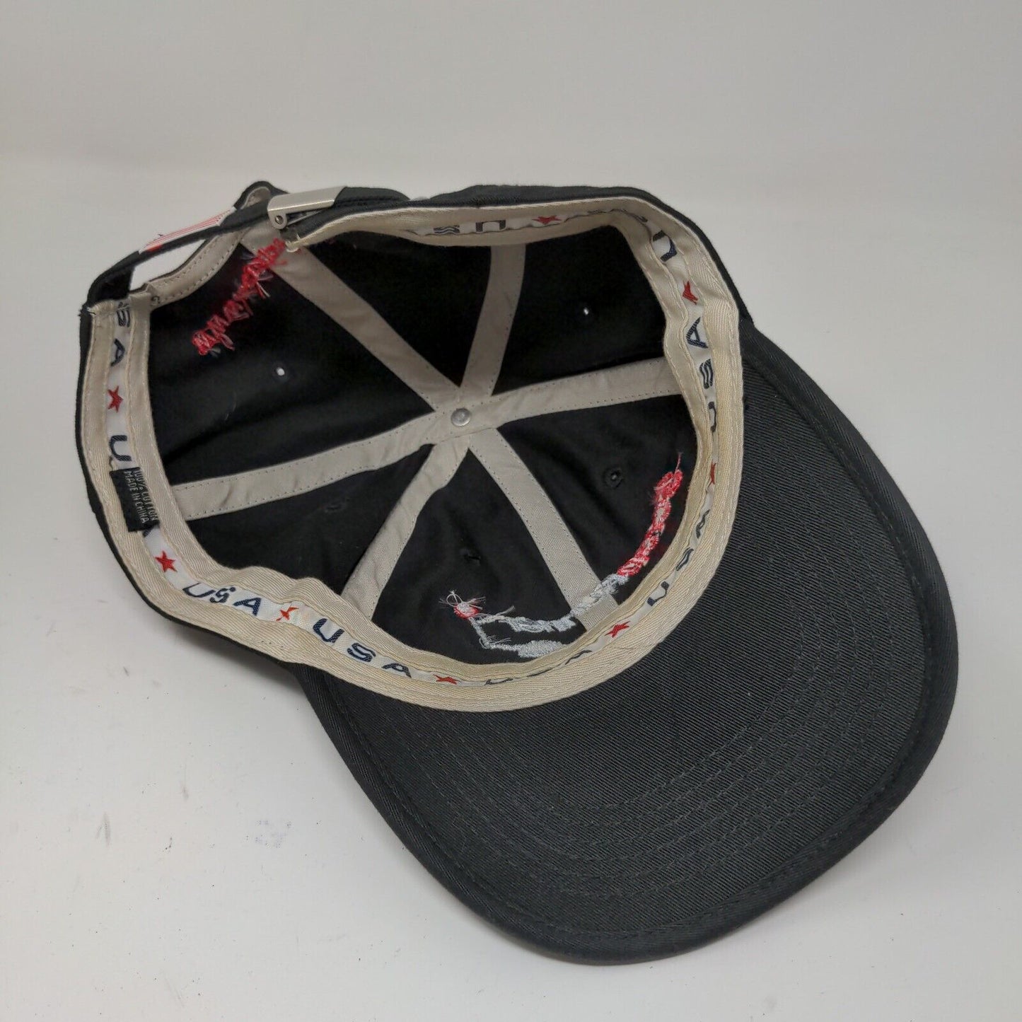 Scrap Runner Embroidered Black Slide Back Hat Cap Adjustable Spell Out Logo