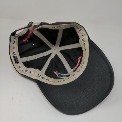 Scrap Runner Embroidered Black Slide Back Hat Cap Adjustable Spell Out Logo