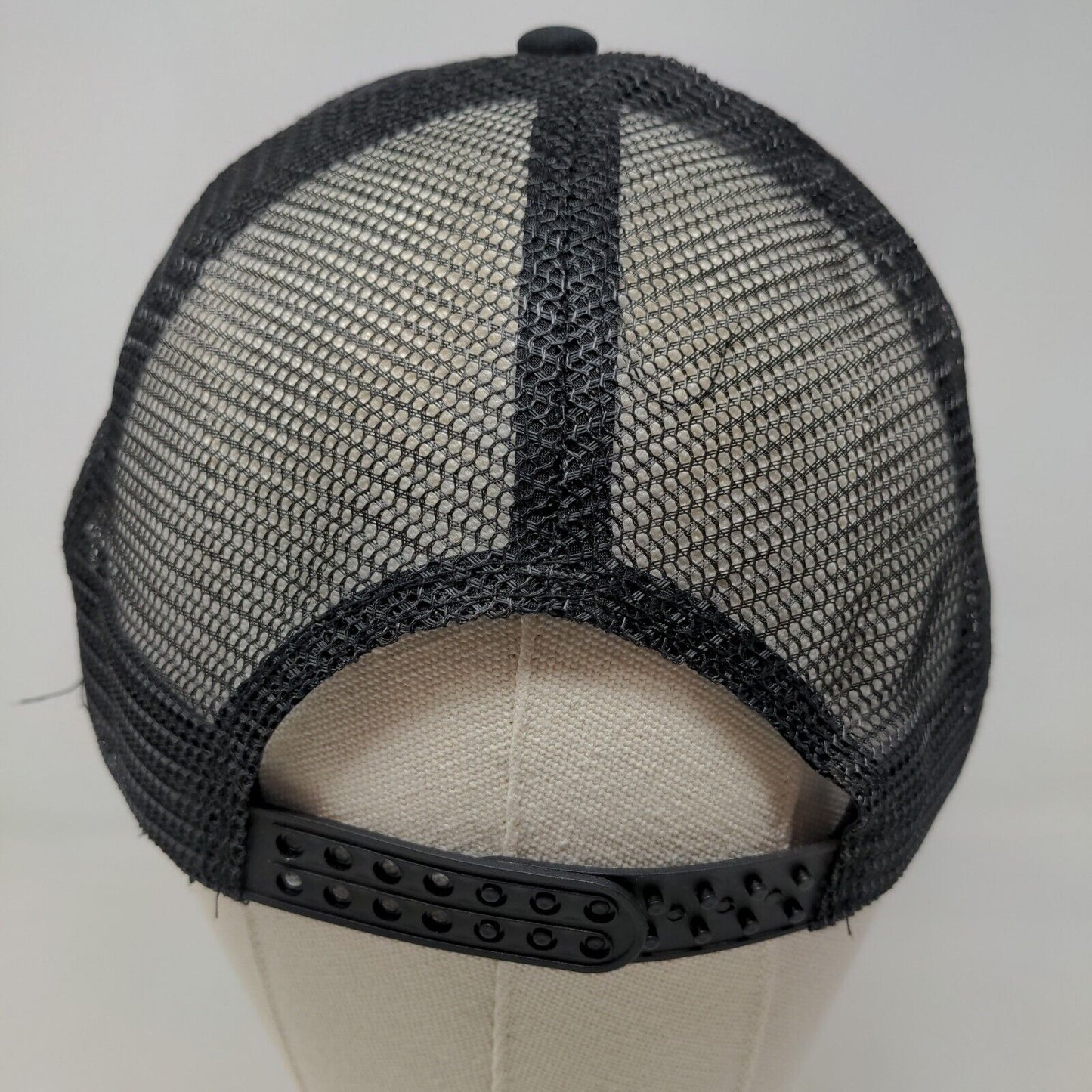 Unbranded Men's Snapback Mesh Back Hat Black Adjustable Skull Bear Graphic Logo
