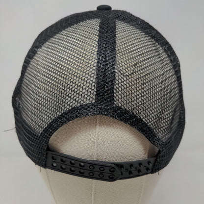 Unbranded Men's Snapback Mesh Back Hat Black Adjustable Skull Bear Graphic Logo