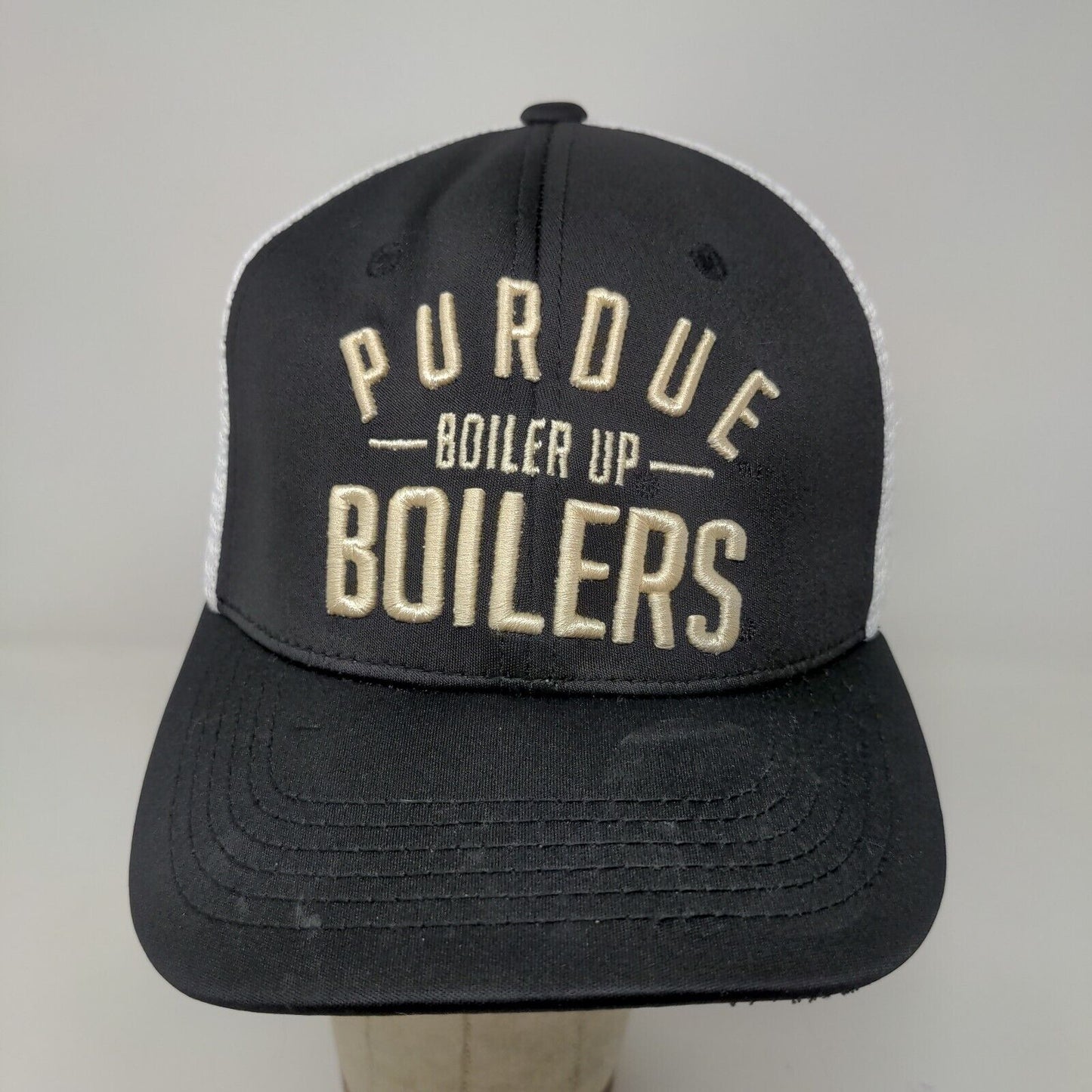 Top of the World Men's Snapback Mesh Back Purdue Boilermakers Hat Black White