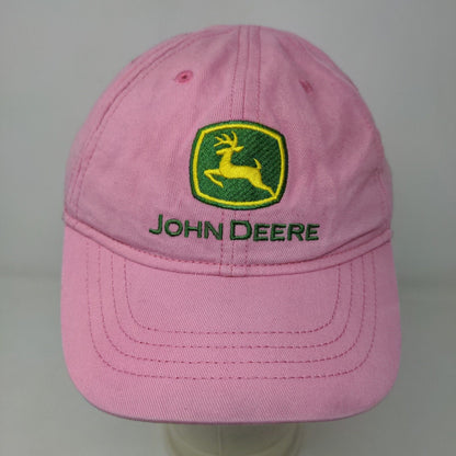 John Deere Girls Toddler Stretchy Hat Pink Size OS Embroidered Deer Logo