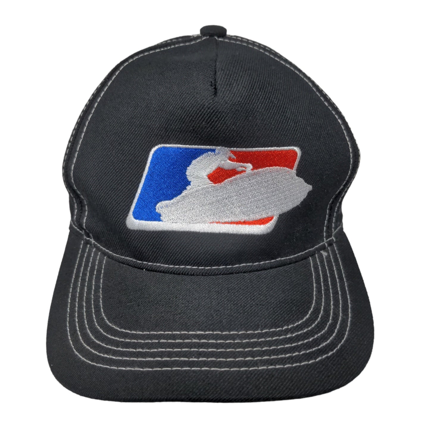 Jet Tribe Men's Snapback Hat Black Adjustable Embroidered Logo