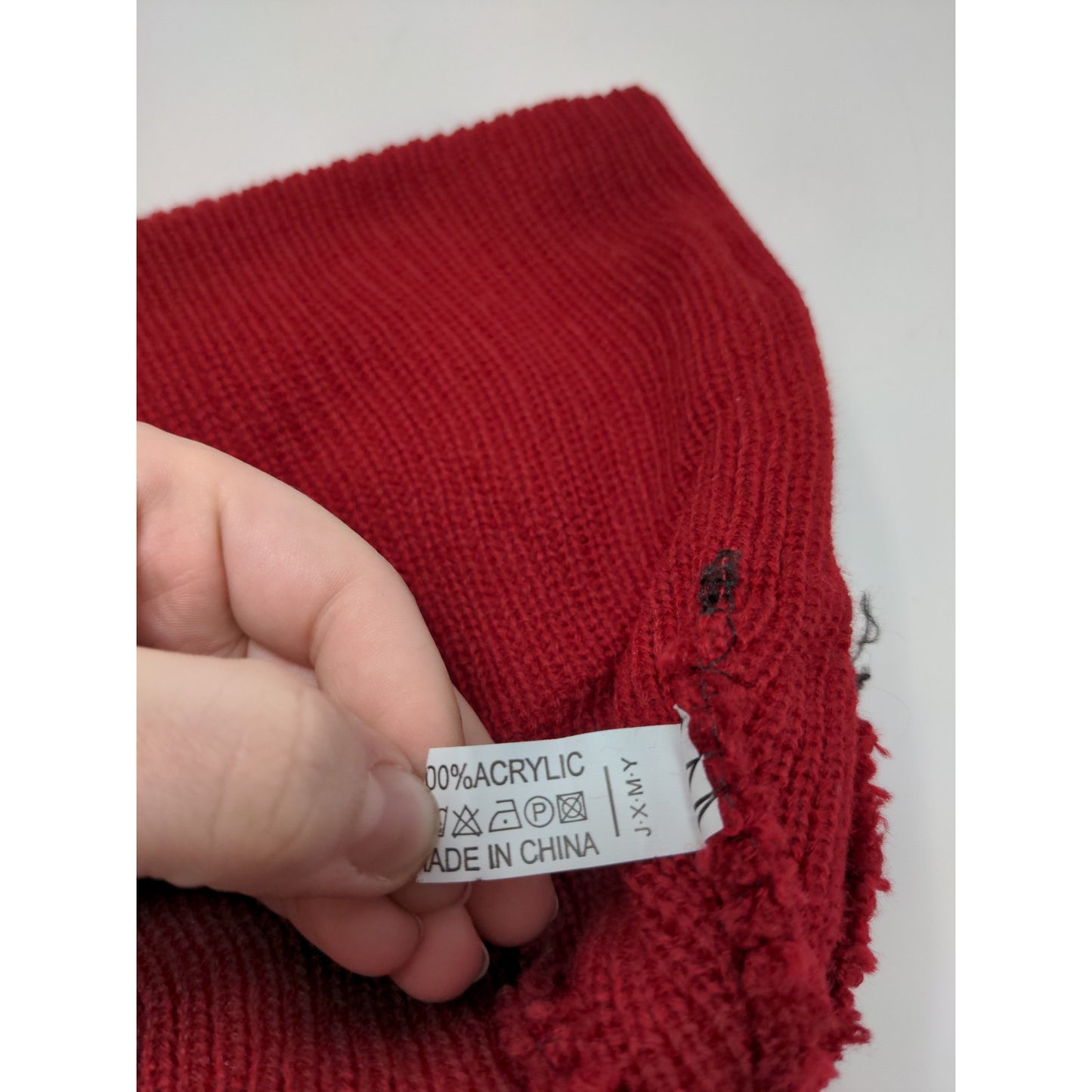J.X.M.Y. Among Us Beanie Hat Embroidered Logo Rainbow Game Red SUS