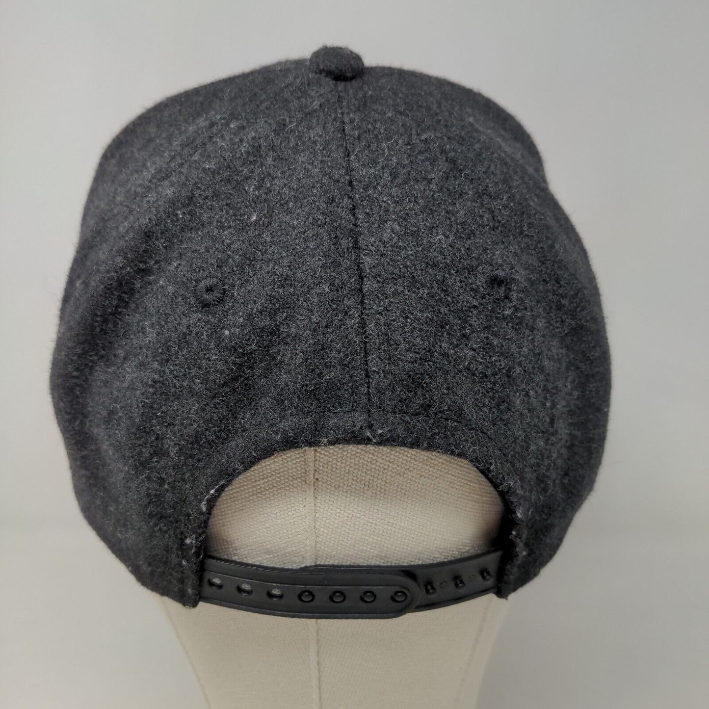 Unbranded Men's Snapback Hat Black Blank Knit Vent Holes Adjustable