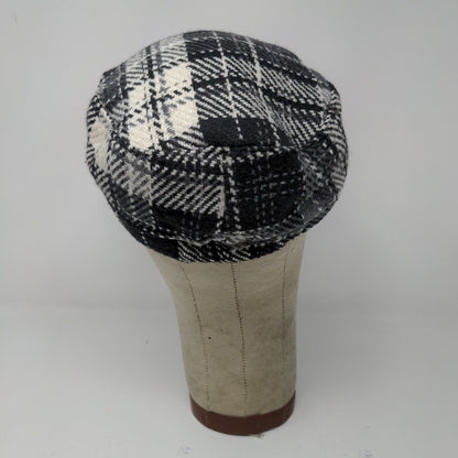 Route 66 Womens Plaid Cadet Hat Logo One Size Fits Most 100% Wool