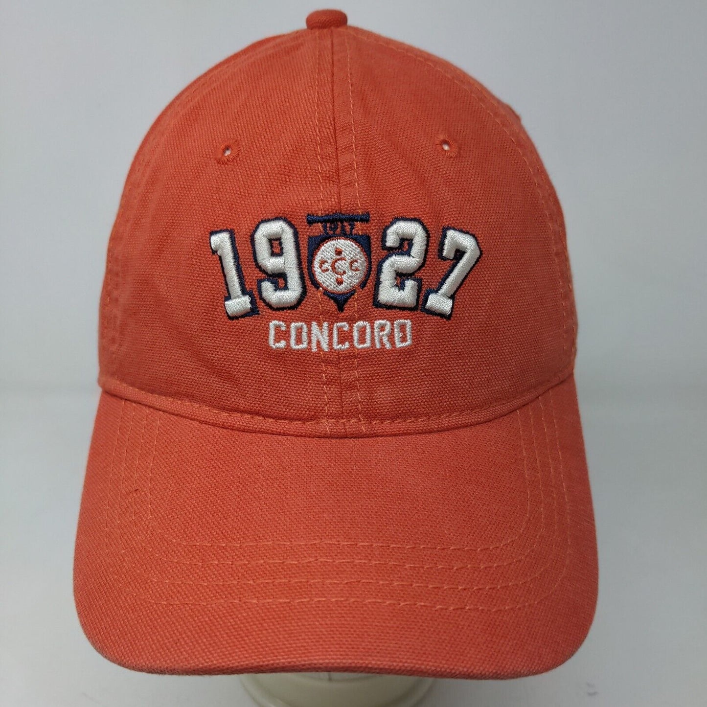 Ahead Men's Slideback Hat Orange Mid Fit Embroidered Concord 1927 Logo