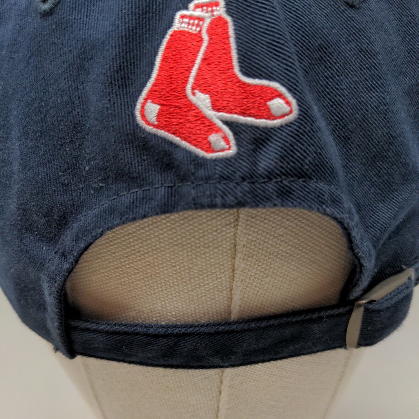 American Needle Men's Slideback Hat Blue Boston Red Sox MLB Logo Embroidered