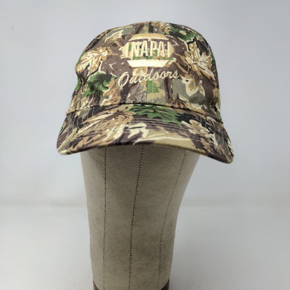 NAPA Outdoors Men's Strapback Camo Hat Green Brown OSFM Embroidered Logo