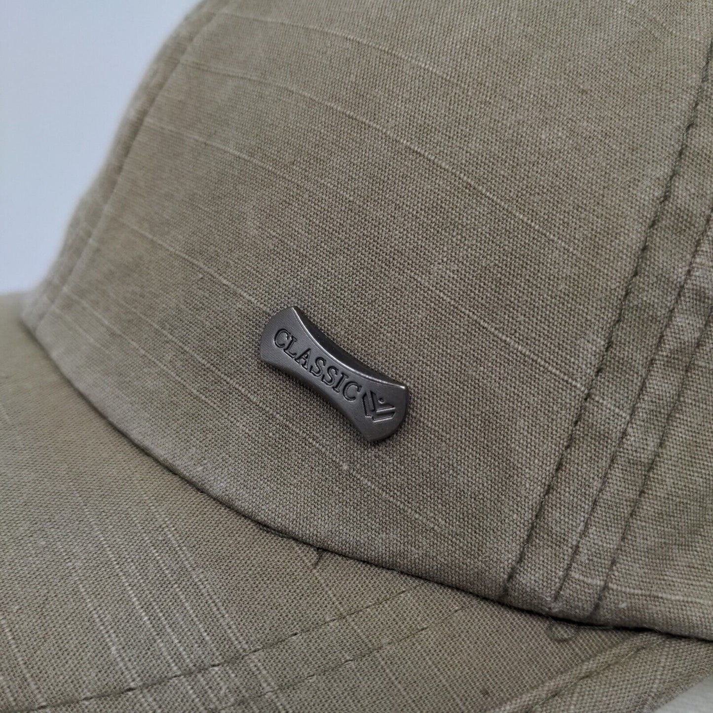 Unbranded Men's Slideback Hat Tan Adjustable Tag Logo Classic Cotton Blend