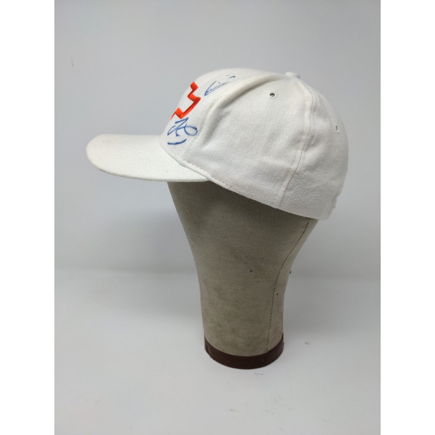 Raceshop Chevrolet Chevy Snapback Hat Adjustable White Autographed
