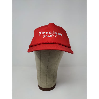 Firestone Racing Trucker Hat Snapback Embroidered Rope OSFA Red