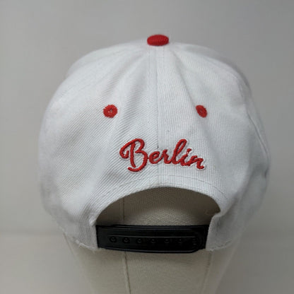 Deutschland Souvenirs Men's Snapback Hat Red White Adjustable Embroidered Logo