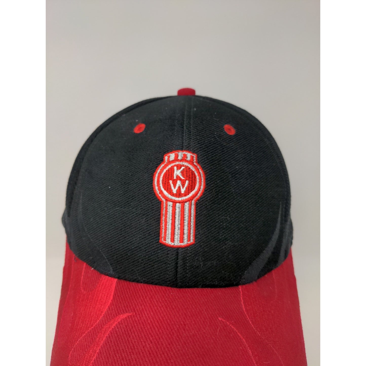 Kenworth Trucking Strapback OSFM Hat Embroidered Logo Flames Red & Black