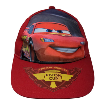 Disney Pixar Car Boy's Strapback Hat Red Size OS Lightning McQueen Piston Cup