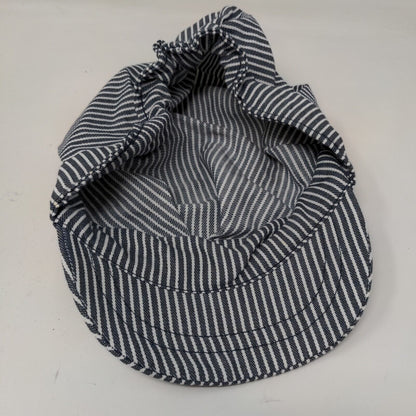 Imaginerium Boys Train Conductor Hat Blue White Striped 2008 Toys R' Us