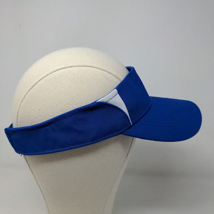 Sport-Tek Men's Strapback Sun Visor Hat Blue Embroidered WB Logo Nylon Cotton