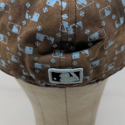 New Era 59Fifty Atlanta Braves Fitted Hat Brown Size 7 3/8 All Over Print Logo