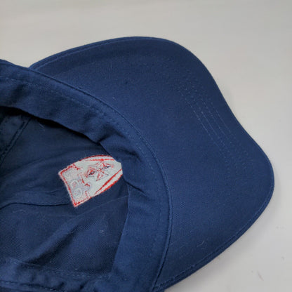 Cotton Deluxe Men's Slideback Hat Blue Adjustable PCO Embroidered Logo