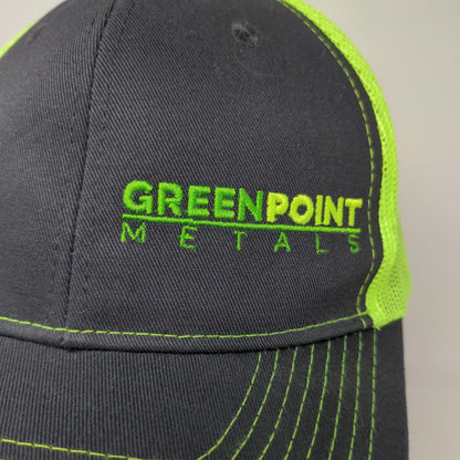 Greenpoint Metals Port Authority Green Gray Snapback Meshback Hat Cap Adjustable