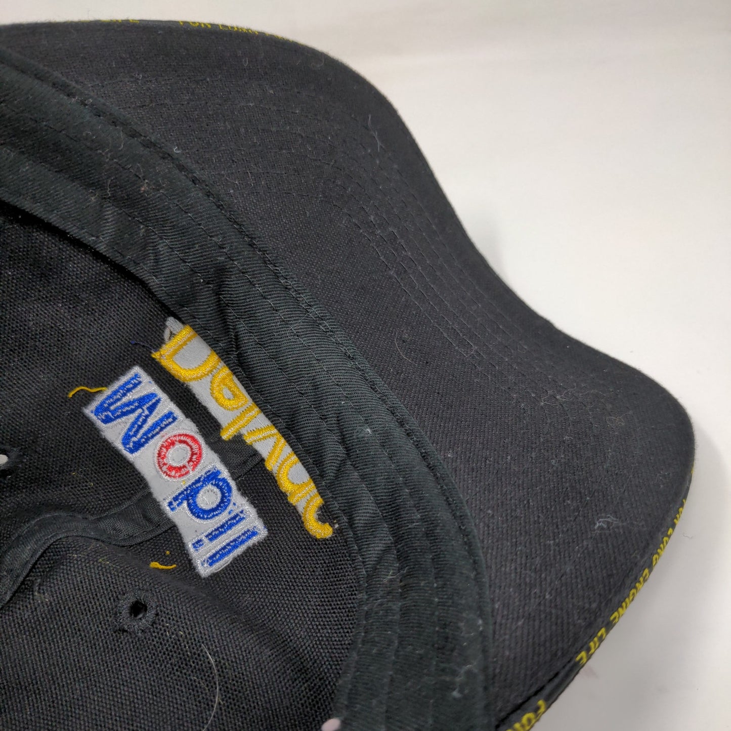 Mobil Delvac Slideback Hat OSFM Black Embroidered Spell Out Logo