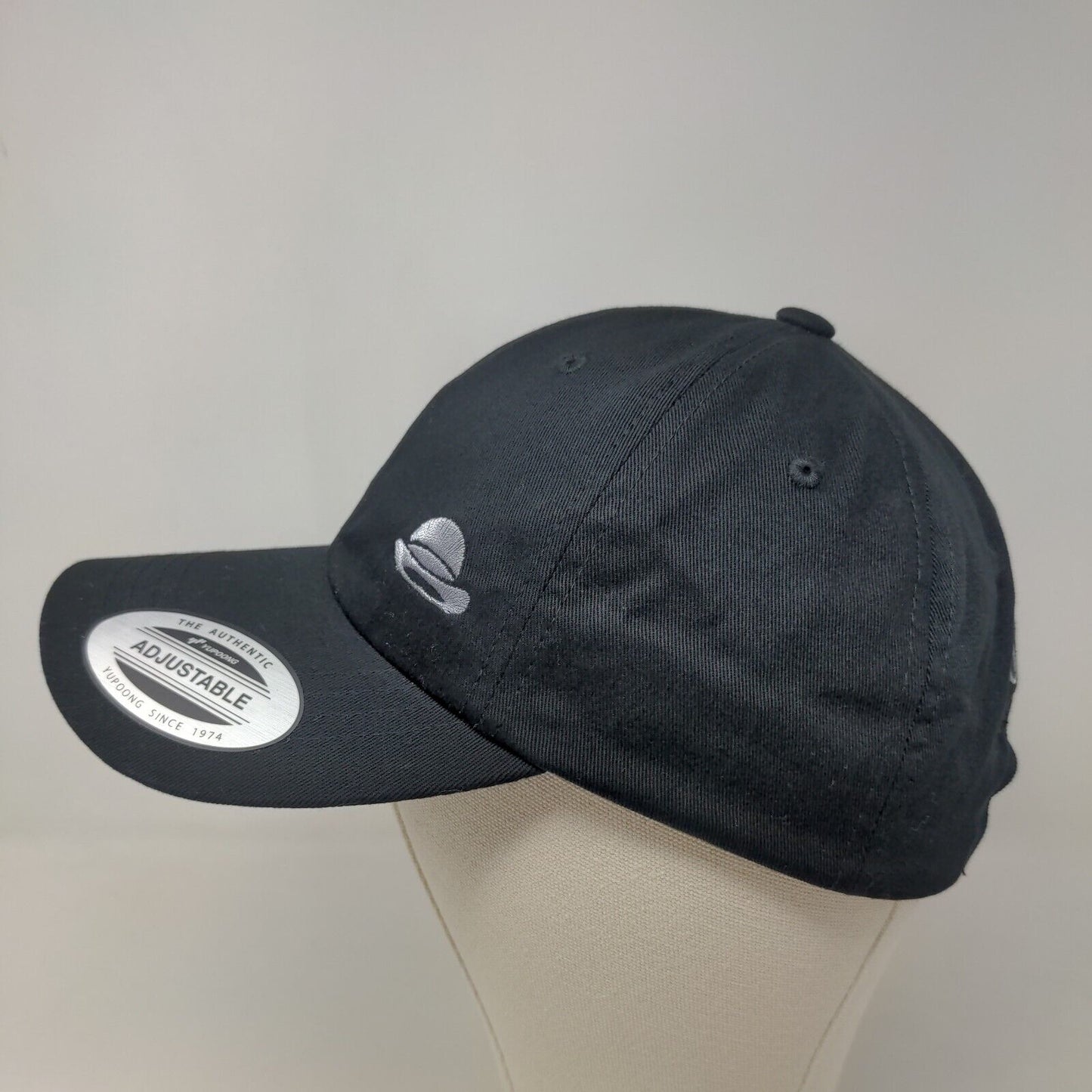 Yupoong Men's Slideback Hat Black Embroidered Logo Chairman's Boardroom