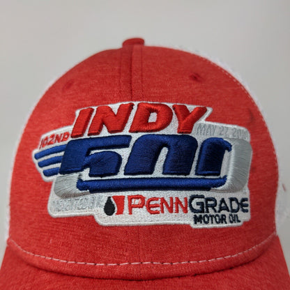 New Era Mens Indy 500 2016 Fitted Hat Red Size M/L Embroidered Logo