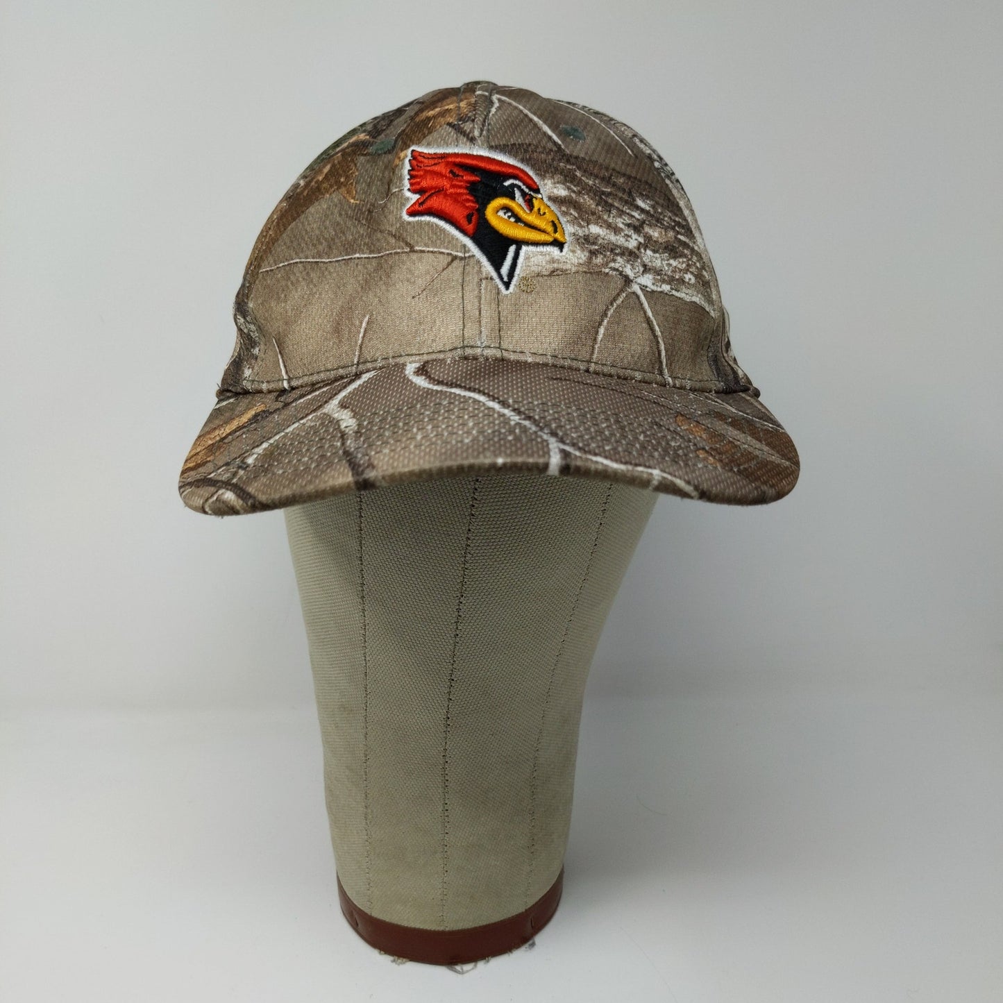 Illinois State Redbirds Camo Hat OSFA Brown Memory Fit Embroidered Logo