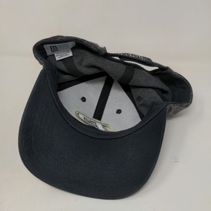 Main Gate Men's Strapback Hat Gray OSFM Purdue Boilermakers Embroidered Logo