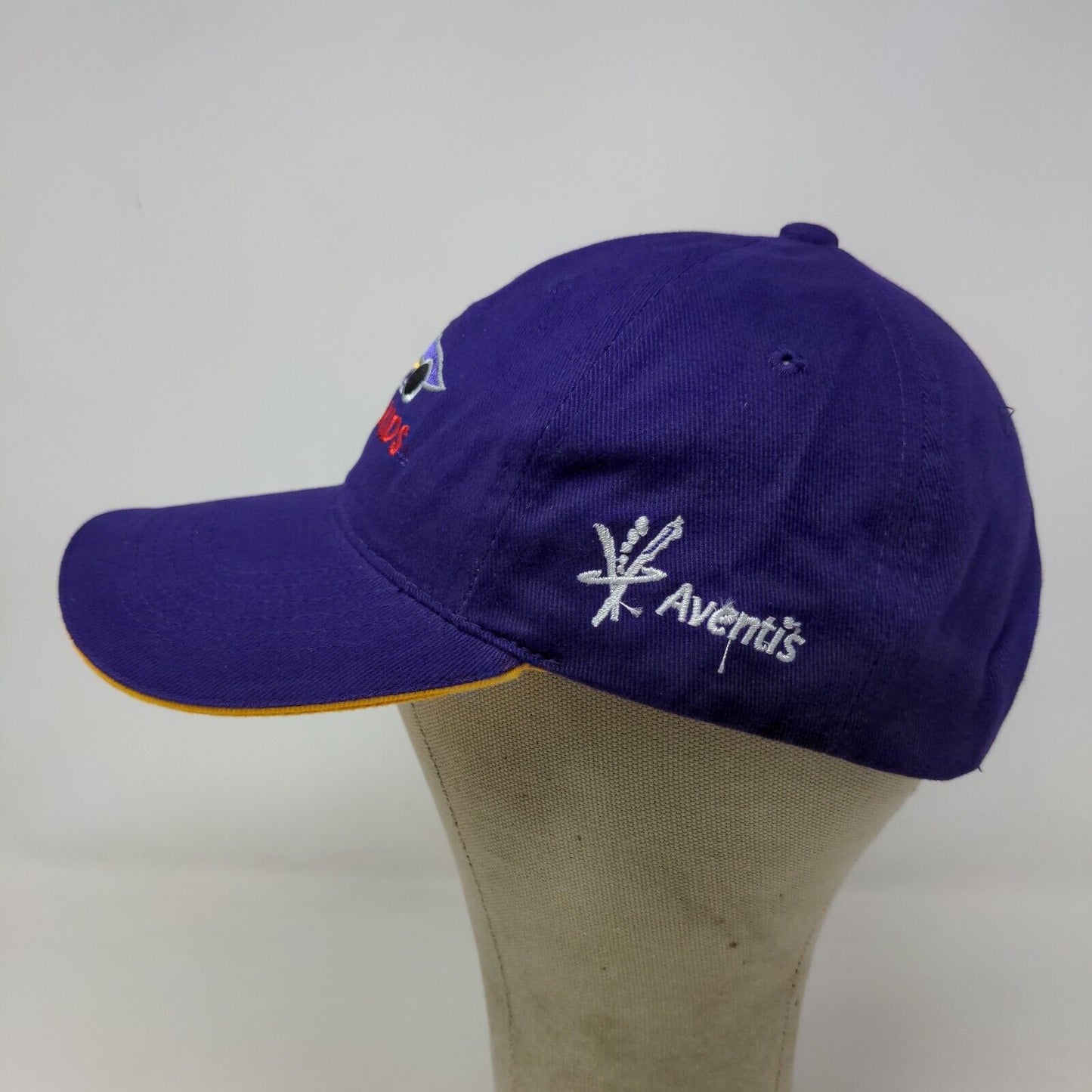Racing for Kids Men's Strapback Hat Purple Yellow OSFA Embroidered Logo
