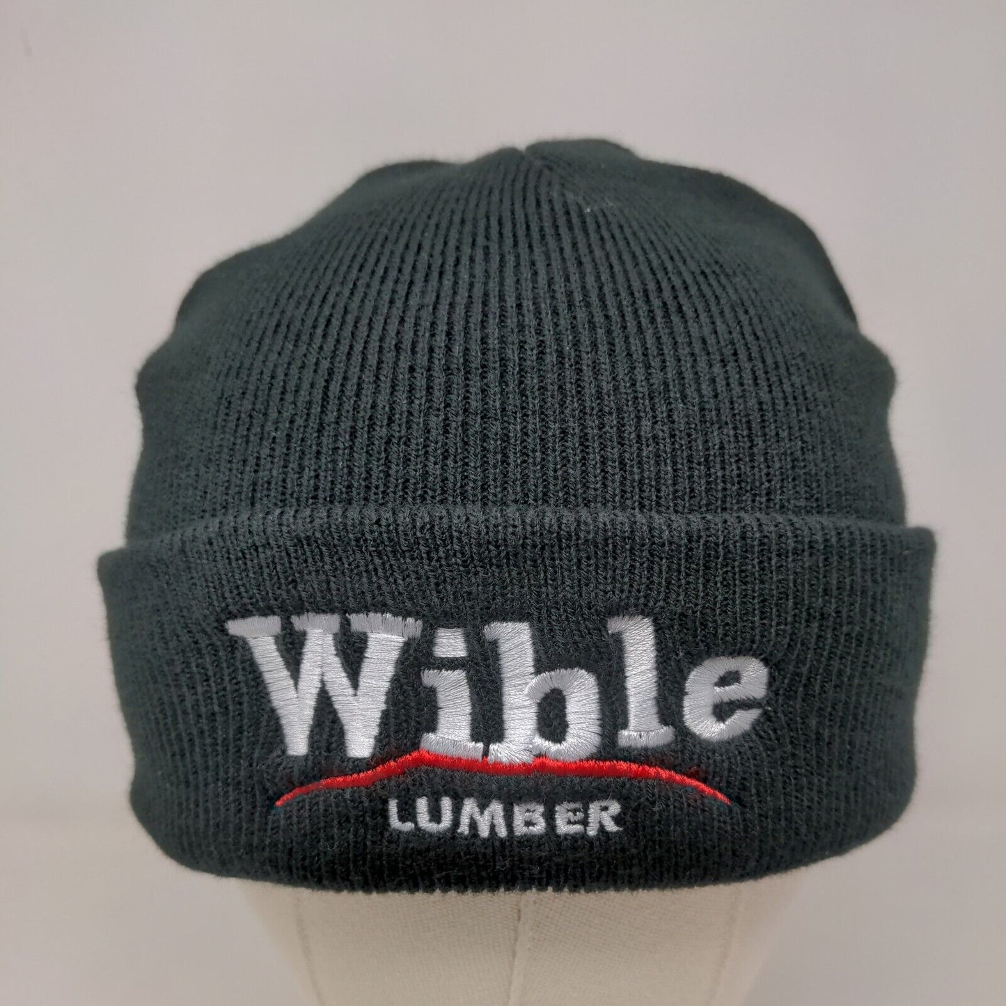 Port & Company Men's Wible Lumber Knit Beanie Hat Black 100% Acrylic