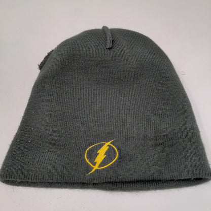 The Flash Boys Knit Beanie Hat Gray Embroidered Logo DC Comics