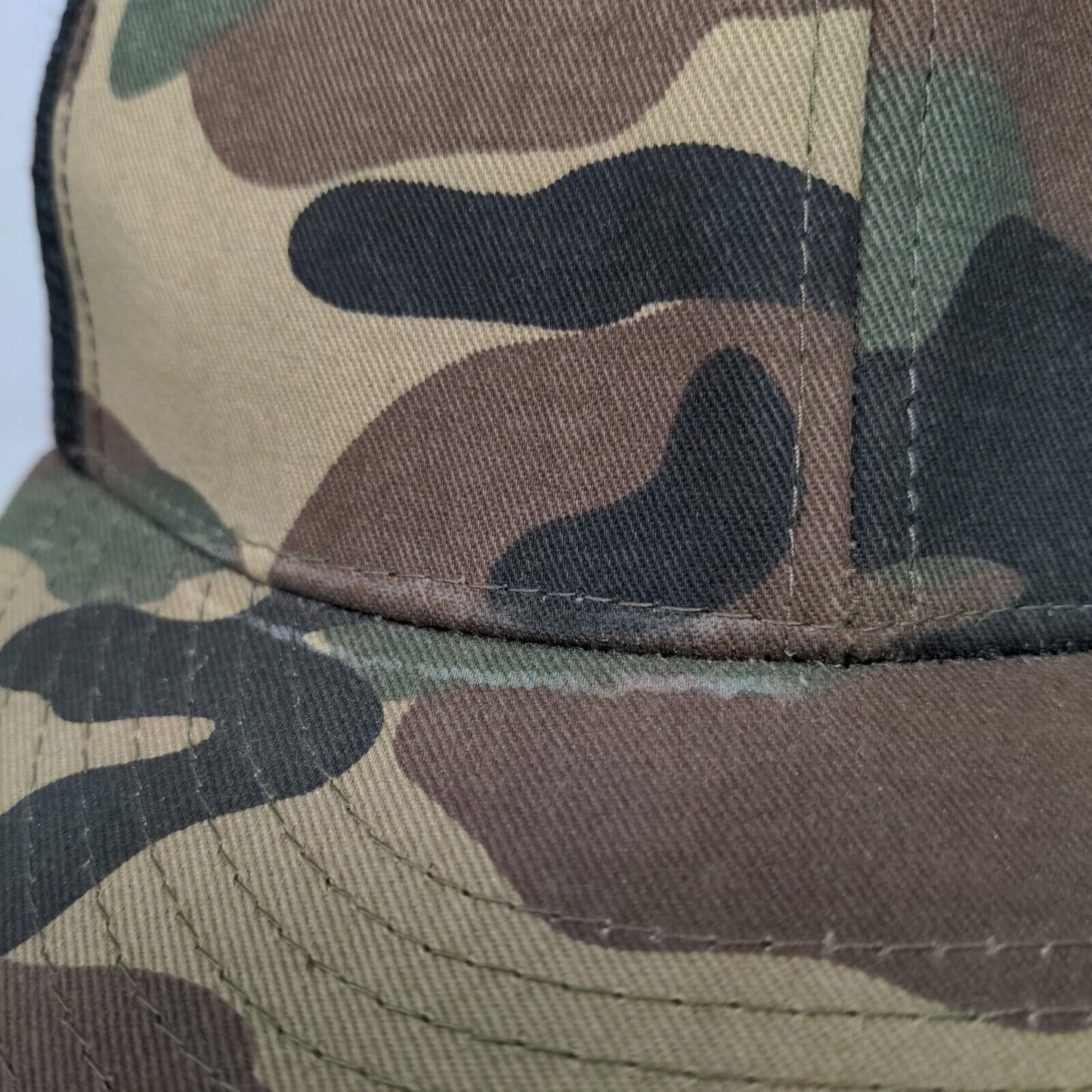 Decky Men's Snapback Mesh Back Camo Hat Green Brown OSFM Blank Cotton Nylon