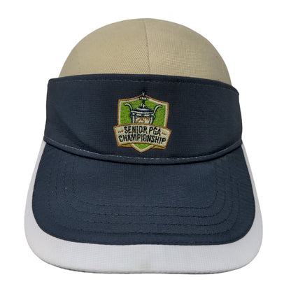 PGA Men's 75th Senior Championship Blue White Strapback Visor Hat Embroidered