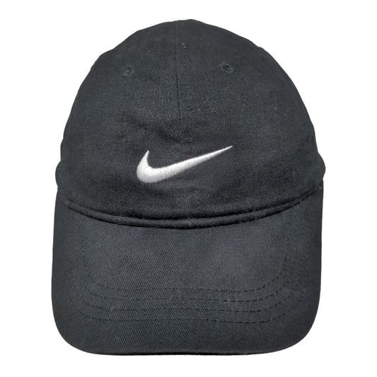 Nike Boy's Strapback Hat Black Size Child Embroidered Logo 100% Cotton