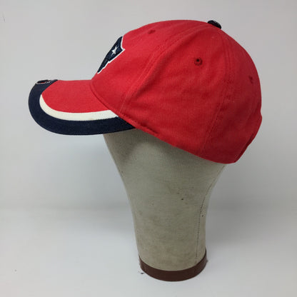 Reebok NFL Football New England Patriots Strapback Hat Red Embroidered Logo