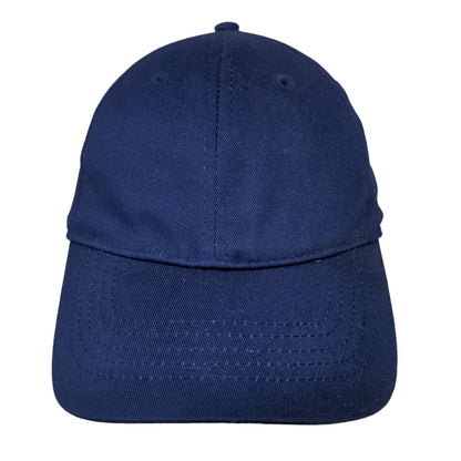 Unbranded Men's Strapback Hat Blue Sapphire Size OSFM Blank Logo