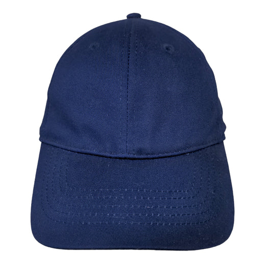 Unbranded Men's Strapback Hat Blue Sapphire Size OSFM Blank Logo