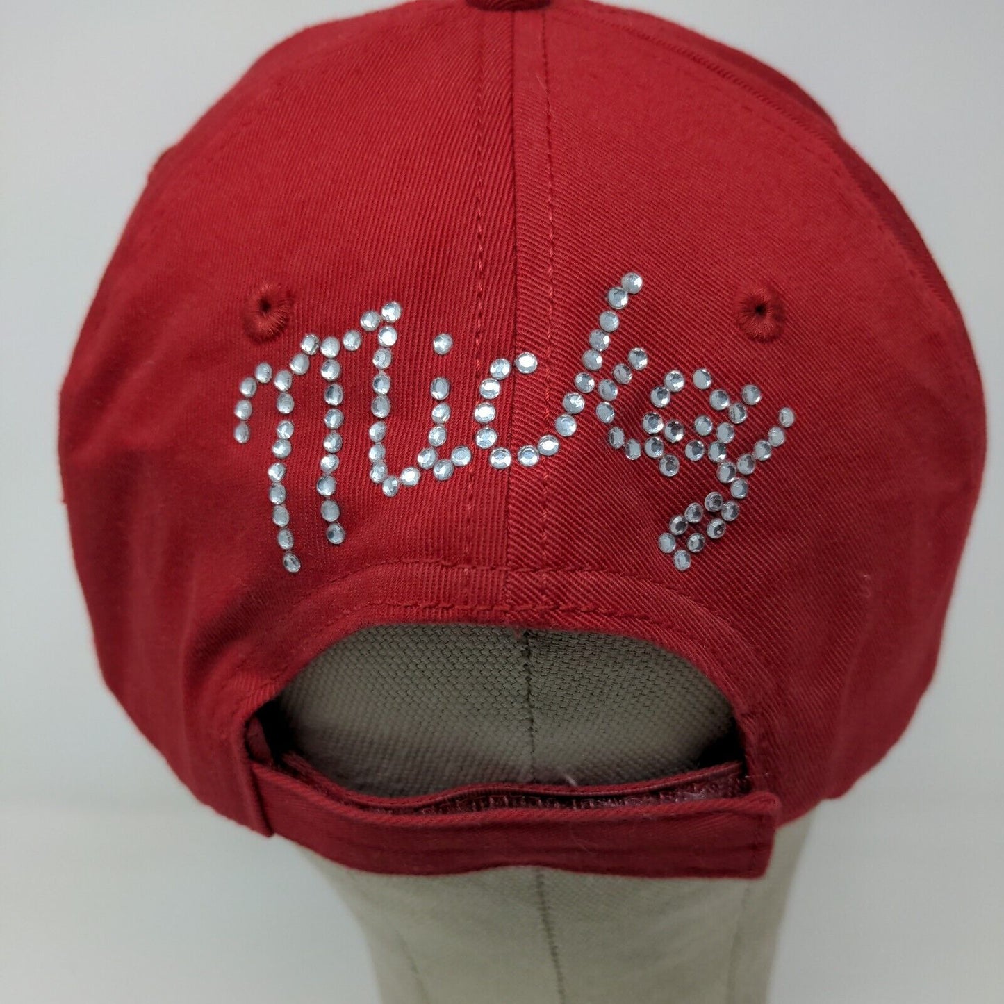 Disney Store Strapback Hat Red One Size Embroidered Mickey Mouse Bling