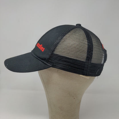 Unbranded Men's Strapback Mesh Back Hat Black OSFA Noodles Love Life Logo