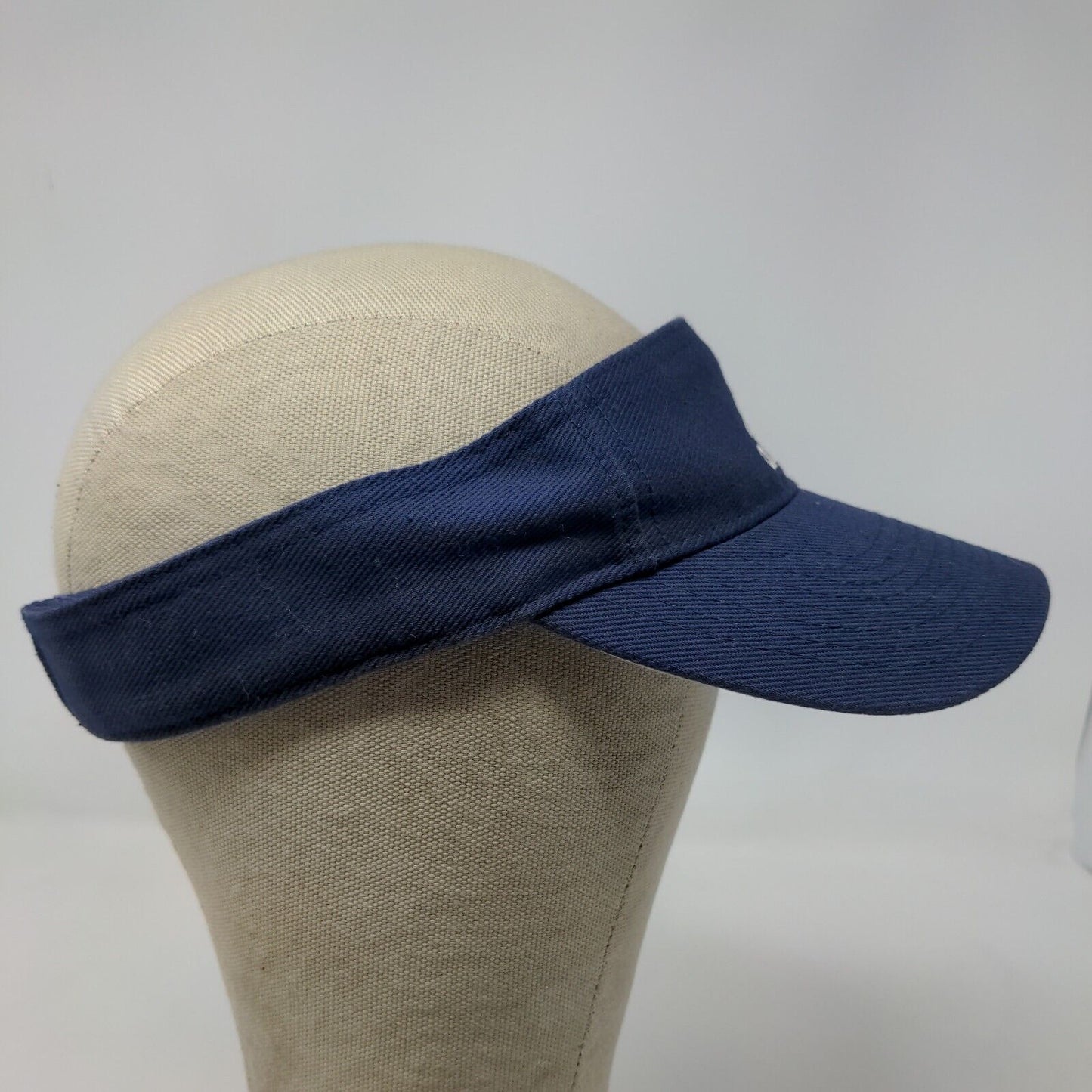 Adidas Men's Strapback Sun Visor Cap Hat Blue Adjustable Embroidered Logo