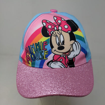 Disney Girl's Strapback Hat Pink Blue Size Toddler Minnie Mouse