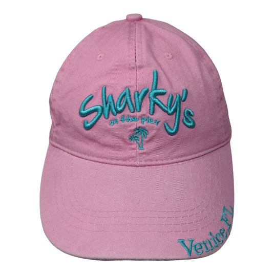 Lucky 7 Women's Strapback Hat Pink Adjustable Embroidered Sharky's Venice FL