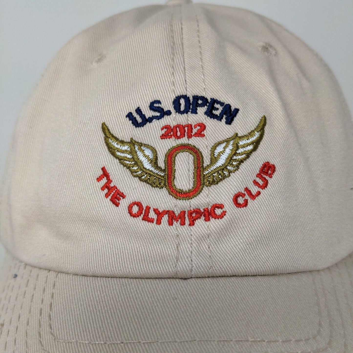 2012 US Open The Olympic Club Golf USGA Member Cream Baseball Cap Hat Embroider