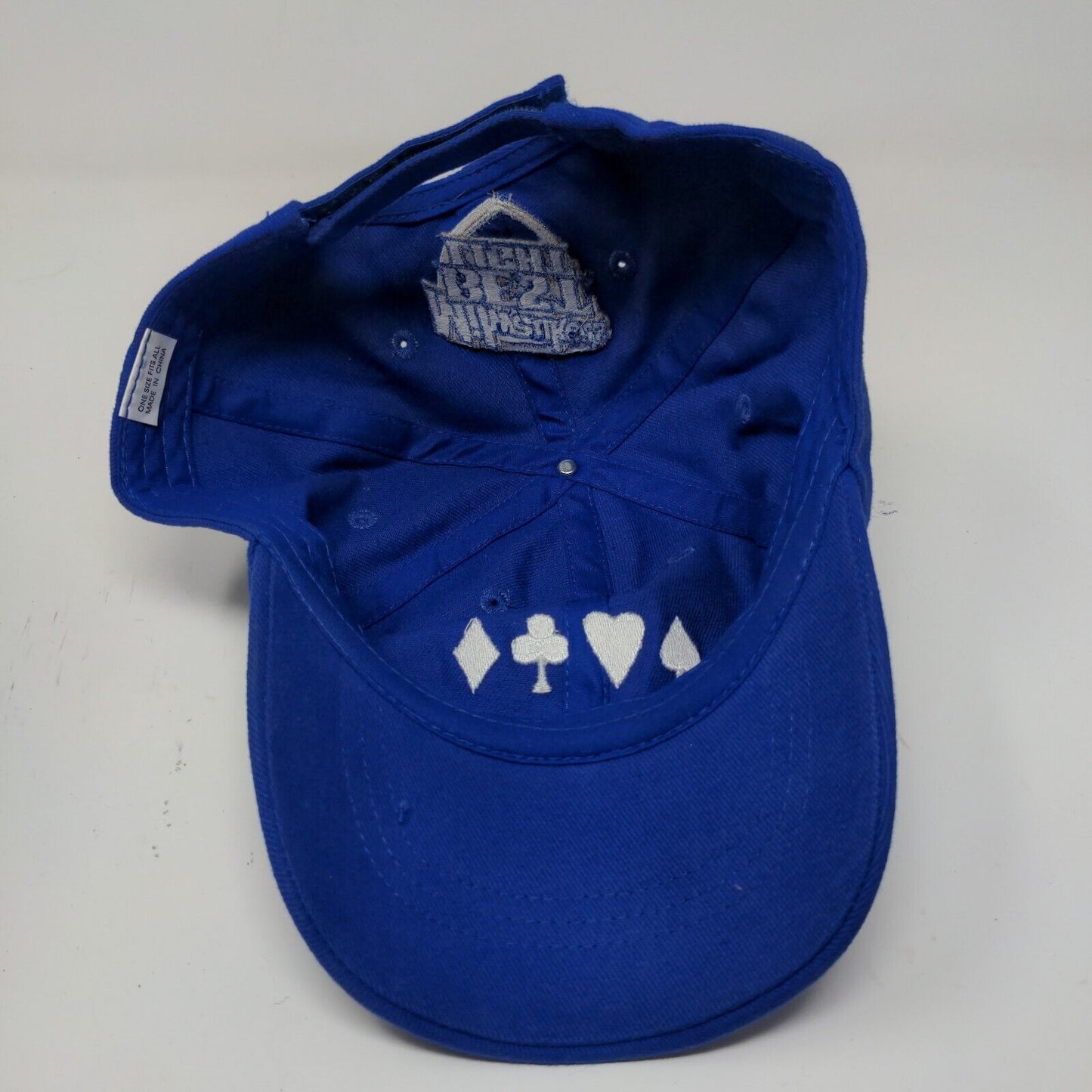 Milwaukee's Best Light Strapback Hat Blue OSFA Embroidered Logo Cards Poker